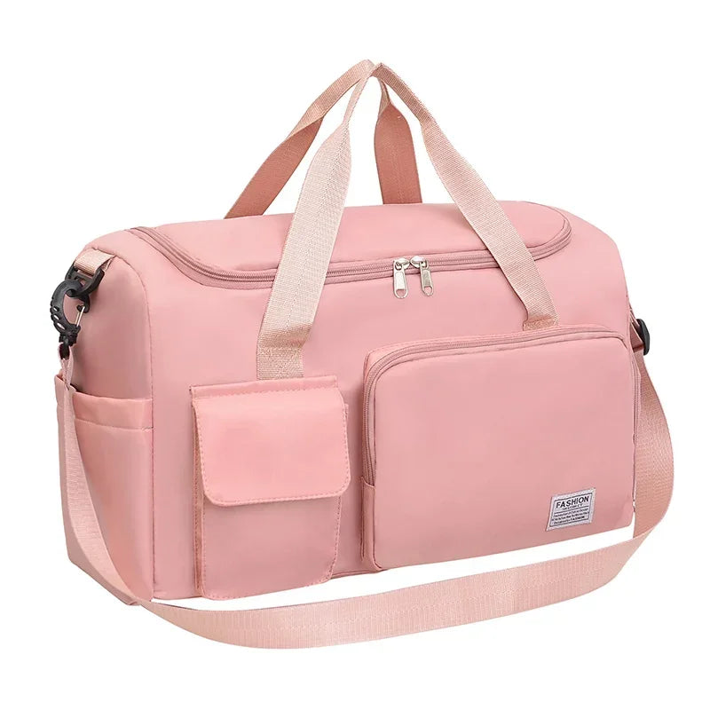 Women's Travel Duffel Bag with Shoe Compartment - Water Resistant for Gym, Sports, Overnight Trips